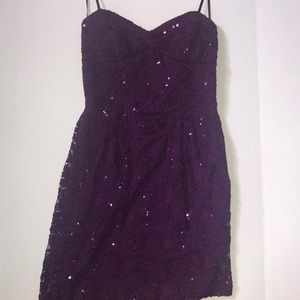 Juniors' Purple Party Dress